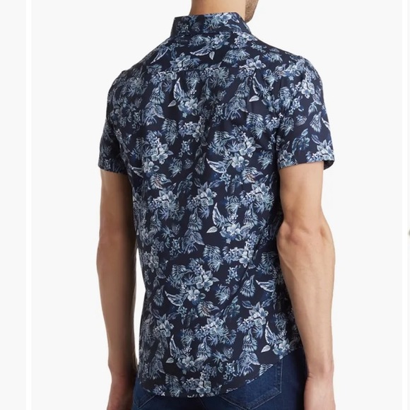 NWOT Report Collection Floral Short Sleeve Shirt - Picture 7 of 7